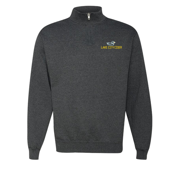 Lake City Cider 1/4 Zip Heather Charcoal Grey Sweatshirt