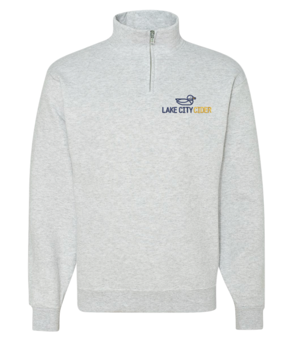 Lake City Cider 1/4 Zip Light Grey Sweatshirt