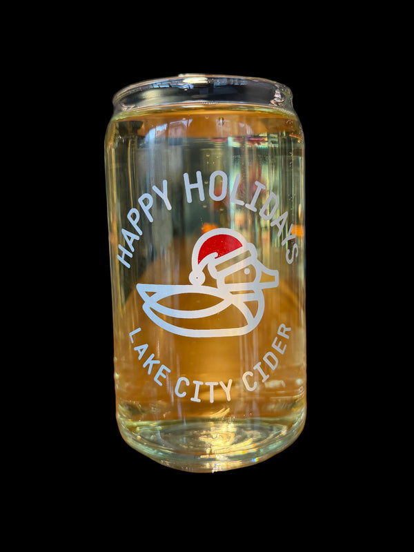 16oz Santa Duck Glass